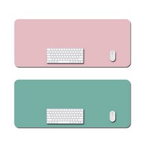 뱀스컴퍼니 와이드 가죽 데스크 매트 특대형 2p, 핑크, 연녹색