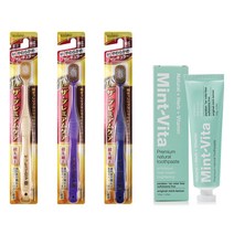 EBISU 더 프리미엄케어 칫솔 랜덤발송 3p + 민트비타치약 오리지널 120g, 1세트