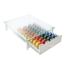 유얼홈 홈카페 버츄오 호환 커피캡슐 강화유리 서랍 보관함 40구