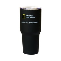 아틱앤베이스 내셔널지오그래픽 메가 이중스텐 텀블러, 600ml, 블랙