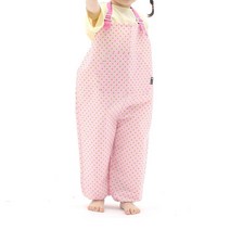 플리에 유아동용 맬빵 놀이복 세트, 핑크 + 동물무늬