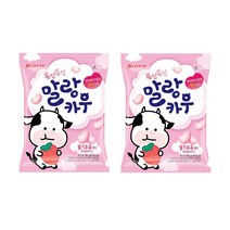롯데제과 폭신폭신 말랑카우 딸기우유 츄잉캔디, 158g, 2개입