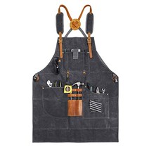 유니코시 다기능 포켓 작업복 성인용 앞치마, 02 블랙 그레이, 1개