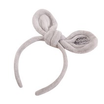 미니맥시 뷰티 토끼 하트 워시 헤어 머리띠, 그레이, 1개