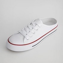 꼼꼼구두 여성용 키높이 시리얼 캔버스 뮬 스니커즈 LOW 2cm
