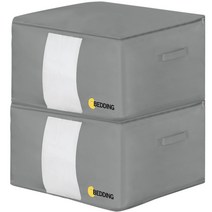 네이쳐리빙 반전매력 방수 옷정리 이불 수납정리함 130L, 그레이, 2개