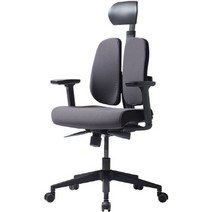 듀오백 패브릭 의자 D2A-04HA-S, 블랙