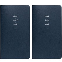 바이풀디자인 생각보관함 슬림 롱 2023 주간 다이어리 2p, 빈티지 네이비