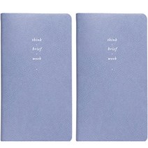 바이풀디자인 생각보관함 슬림 롱 2023 주간 다이어리 2p, 캐시미어 블루