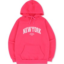 언탭트 남성용 빅사이즈 NEWYORK 스쿨 빅로고 기모 후드티셔츠
