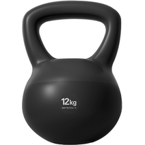 로이윙 케틀벨 코어 PVC 아령, 12kg, 블랙