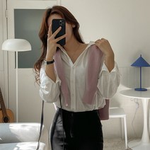 여성용 데일리 코튼 레글런 셔츠