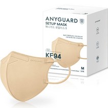 애니가드비가컬러입체형방역마스크 중형 KF94, 30개입, 1개, 크리미베이지
