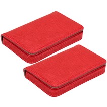 민코 가죽패션 명함 카드케이스 M, 2개, 워시레드(M796)