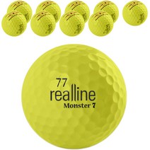 리얼라인 몬스터7 고반발 밸런스 골프공, 10개, 옐로우
