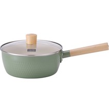 키친플라워 쿠킨 IH 인덕션 우드 세라믹 편수 냄비, 혼합색상, 20cm