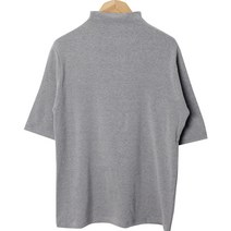 플랜데이 여성용 앙고라 이너 반팔 반목 니트 폴라티