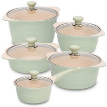 OSLO 인덕션 허브 냄비세트 5종, 혼합색상, 편수냄비 18cm   양수냄비 20cm   양수냄비 24cm   전골냄비 22cm   곰솥냄비 26cm