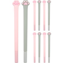 핑크풋 2000 고양이발 중성펜 2종 세트, pink, gray, 10세트