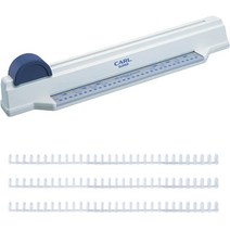 칼 슬라이드형 30공펀치 SP-30N A4 + 12mm WH루즈링 3p 세트, 화이트, 1세트