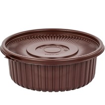 쿡앤락 친환경 220 탕용기 몸통 1800ml x 100p + 뚜껑 100p 세트 초코색 DS-368, 100개입, 1세트