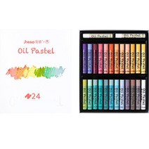 작은 오일 파스텔 클래식 소프트 마카롱 24p + 흰색 2p 세트, 24색, 1세트