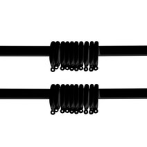 안뚫어고리 커튼링 10p 세트, 2세트, 블랙