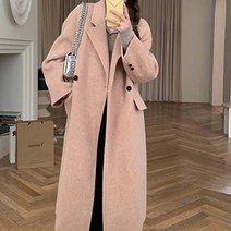 페이퍼먼츠 여성용 리스본 양면 모직 겨울 롱 코트 03446