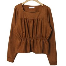 시크블랙 슬케친 스퀘어넥 퍼프 블라우스 cpbl4880k2a