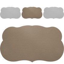 쾌청 어나더 가죽 식탁매트 나비 파르팔라 4p, 코코아 + 그레이, 30 x 45 cm