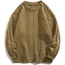 셀레네 루즈 트위스트 남성 스웨터 카키 L