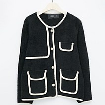 탱커스 라인 배색 페미닌 긴팔 자켓 TU4JK004L0