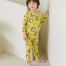 코디아이 아동용 고고펭귄 스판 기모 내의 상하의 세트