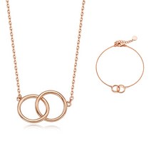 세인트스코트 더블링 목걸이 STJ-NB1192 + 팔찌 STJ-BB1169 세트