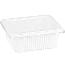 스완 국 찜 탕 도시락 실링 배달 일회 용기 23199 2800ml x 50p 백색 + 뚜껑 50p 세트, 50개입, 1세트