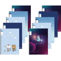 아이비스 12181 초등슬림무제 좁은칸 남 디자인 노트, 10개, 랜덤발송