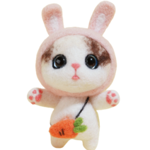 후니마켓 DIY 펠트 세트 고양이 13토끼, 혼합색상, 1세트