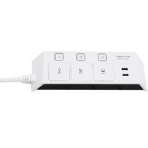 네모탭 USB 고속충전 A타입 개별 멀티탭 3구 + 아이콘 스티커 세트, 1세트, 3m
