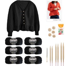 야나 스마트 플레어 가디건 뜨개질, 824, 1세트