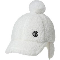 클리브랜드 여성용 FUR 방울 로고 포인트 보아 귀달이 골프모자 CGWCP24008, 화이트