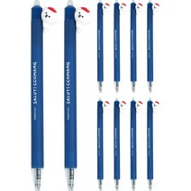 핑크풋 1500 꼬망 지워지는 중성펜, 10개, 혼합색상