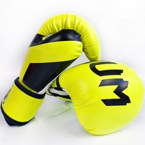 순잠 가죽 통기성 메쉬 권투 복싱 글러브, 옐로우