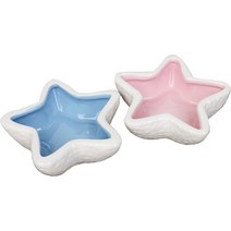 카르노 반려동물 불가사리 세라믹 식기 FREE, 랜덤발송, 2개