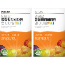 인테로 종합멀티비타민 앤 미네랄 메타 54g, 90정, 2개