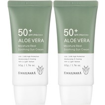 알로에베라 모이스처 선크림 SPF50+ PA++++, 50g, 2개