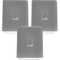 PANTONE 사각 오픈 휴지통, 3개, 그레이