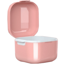 뮤젠 교정기 틀니 보관함, 핑크, 1개