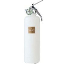 더스퀘어 가정용 차량용 분말 ABC 디자인소화기 무광화이트, 1kg, 1개