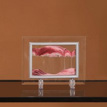 그림 액자 장식 모래시계 17.5 x 13.5 cm, 분홍색