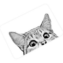 귀여운 고양이 빨아쓰는 물흡수 발매트, 사각A, 1개